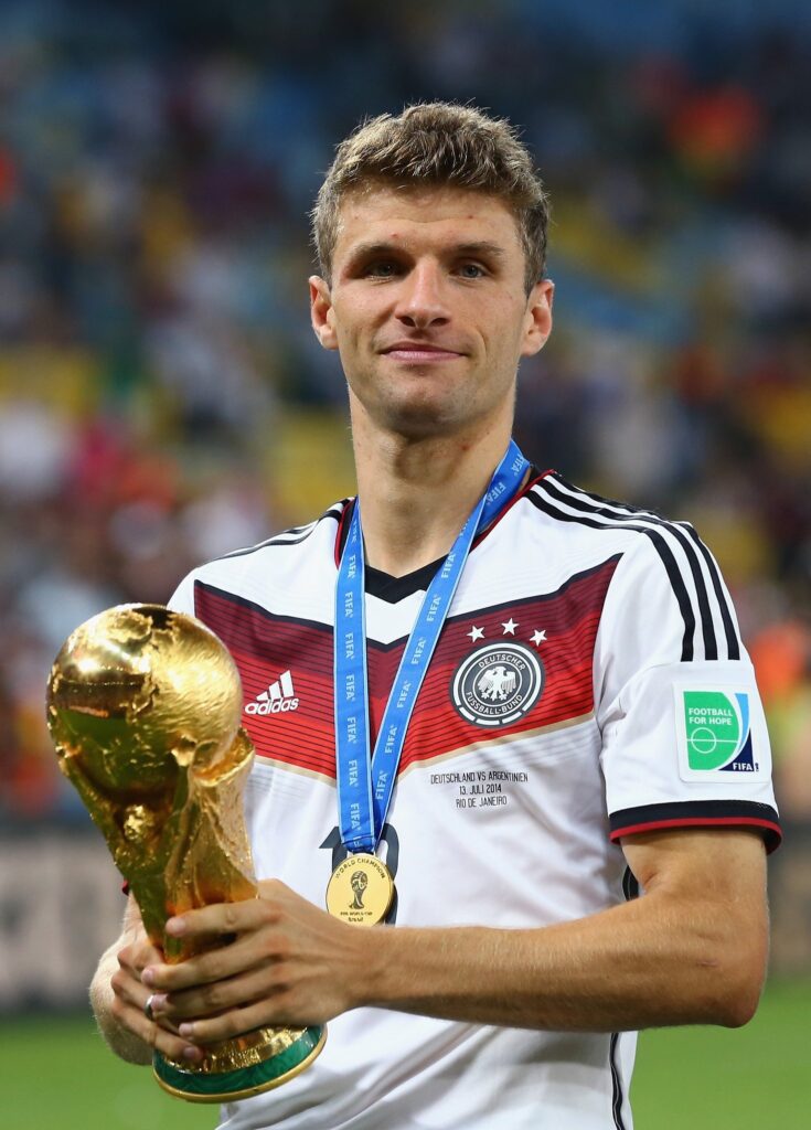 Müller con la Coppa del Mondo