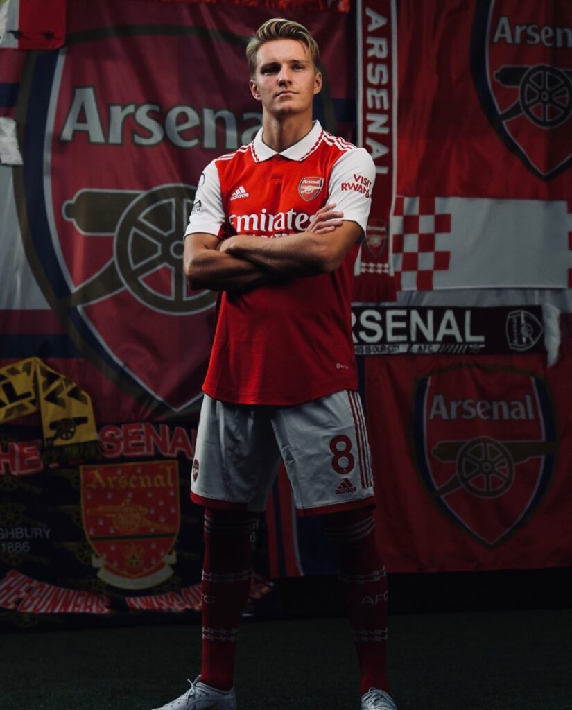 Ødegaard con l'Arsenal